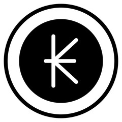 Obraz premium Kip, Coin, Money, Solid Icon