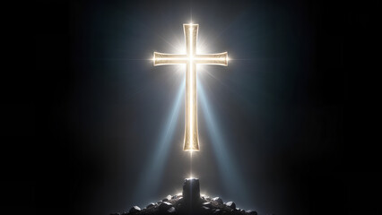 Naklejka premium cross gods light