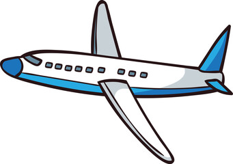cartoon illustration of airplane