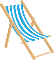 beach chair flat vector illustration
