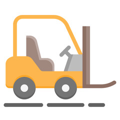 forklift, logistics, freight, transportation, cargo, delivery Flat Icon