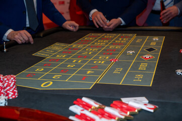 Close up of a Roulette Table