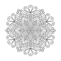 Outline ethnic mandala design