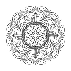 Arabian mandala coloring book page