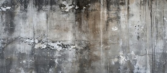 Ditch architectural aspects, aged concrete wall's texture.