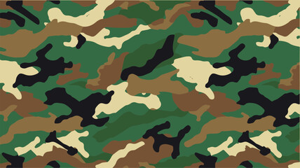 Fototapeta premium Camouflage pattern. Seamless background. Vector illustration.