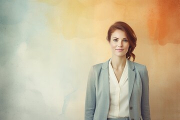 A background image featuring a confident businesswoman with room for customization to suit various design needs while conveying professionalism and competence in the composition.