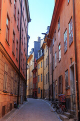 Stockholm, Sweden - June 23, 2019: Streets of the old city. Stockholm historic city
