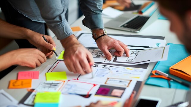 UX researchers testing new application usability