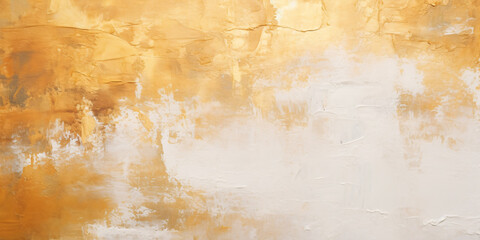 Gold and white grunge wall background
