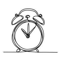 Line drawing style alarm clock