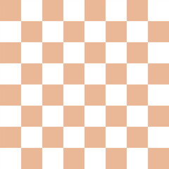 Seamless orange and white plaid pattern 