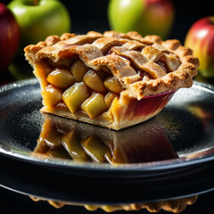 Delicious sliced apple pie