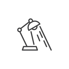 Table lamp line icon