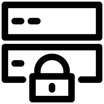 encryption vector outline icon