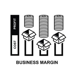 Business margin icon isolated on background vector illustration.