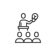 Idea Presentation line icon