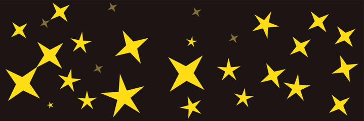 Vector stars collection. Yellow star icons in simple flat style. Sparkle shapes for celebrations, greeting cards. Isolated design elements