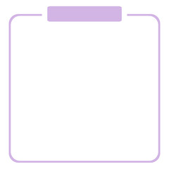 Purple Square Frame with Rounded Corners and a Text Box on Top