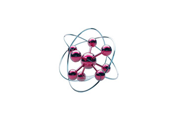 atom model on white background