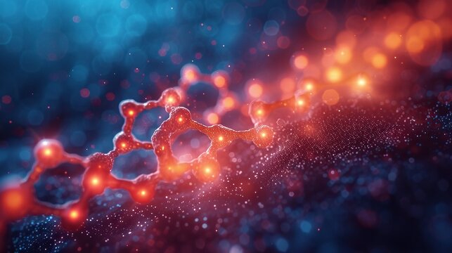 abstract molecular model background