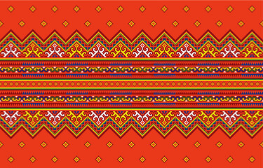 Geometric fabric patterns. Ethnic pixel pattern Cross Stitch. ,Abstract,vector,illustration.Design for  Saree,Patola,Sari,Dupatta,Pixel,Ikat,texture,clothing,wrapping,decoration,carpet.