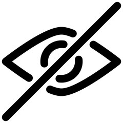 hidden vector outline icon