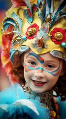a child celebrating carnival 