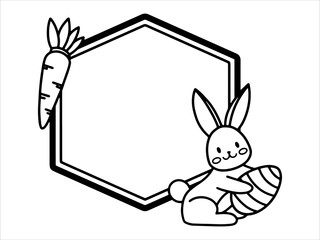 Easter Egg Frame Background Illustration
