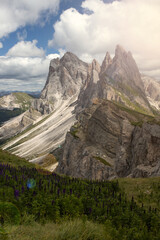 Obraz premium Majestic mountain scenery - Seceda, Dolomites, Italy.