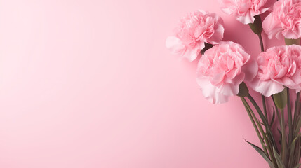 Fototapeta na wymiar Women's Day, Valentine's Day, Mother's Day background concept, empty floral background with copy space
