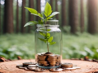 Coins growing tree