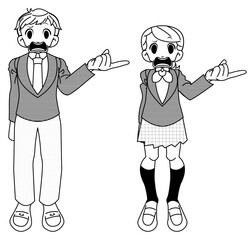 リアクションする学生