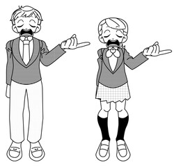 リアクションする学生