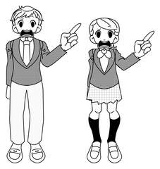 リアクションする学生