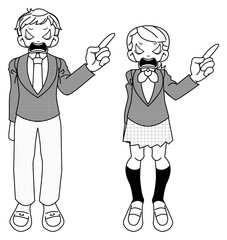 リアクションする学生