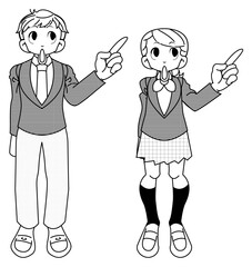 リアクションする学生