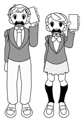 リアクションする学生