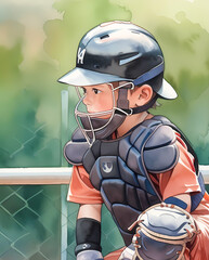 少年野球のキャッチャー