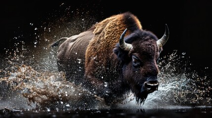 Running bison with wild 