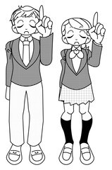 リアクションする学生