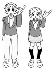 リアクションする学生