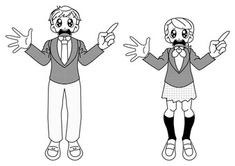 リアクションする学生