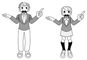 リアクションする学生