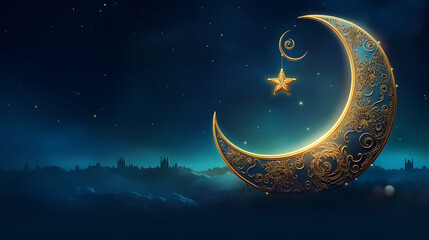 Obraz na płótnie Canvas Ramadan background with mosque or lantern illustration