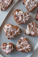 Chocolate Heart Shaped Brownie Cake