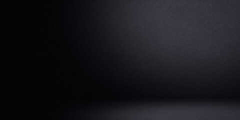 Abstract luxury blur dark gray and black gradient, empty space room for showing display your products. background, gradient room studio © gojalia
