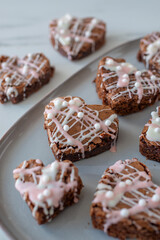 Chocolate Heart Shaped Brownie Cake