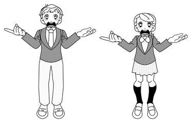 リアクションする学生