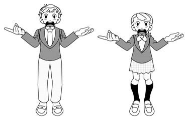 リアクションする学生